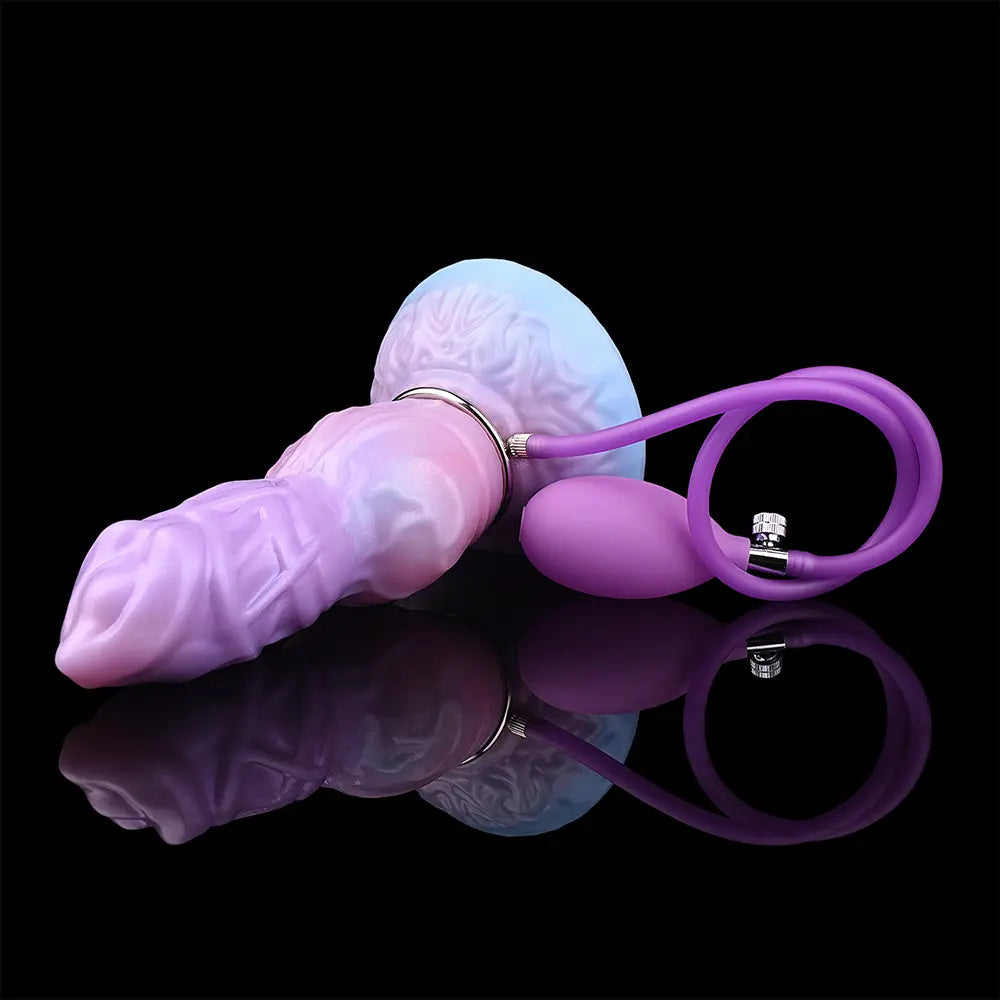 9.84in Squeeze Inflatable Alien Penis Animal Dog Dildo For Intimacy Game