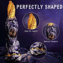 9.84in Striped Silicone Penis Realistic Spiral Fantasy Tentacle Dildo