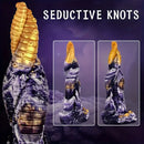 9.84in Striped Silicone Penis Realistic Spiral Fantasy Tentacle Dildo
