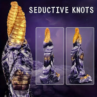 9.84in Striped Silicone Penis Realistic Spiral Fantasy Tentacle Dildo