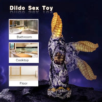 9.84in Striped Silicone Penis Realistic Spiral Fantasy Tentacle Dildo