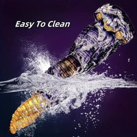 9.84in Striped Silicone Penis Realistic Spiral Fantasy Tentacle Dildo