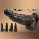 9.84in Superb Skin Sensation Real Thick Ebony Dildo For Female Pleasure