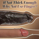 9.84in Superb Skin Sensation Real Thick Ebony Dildo For Female Pleasure
