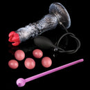9.88in Ovipositor Egg Laying Inflatable Big Dildo Silicone Penis Simulator