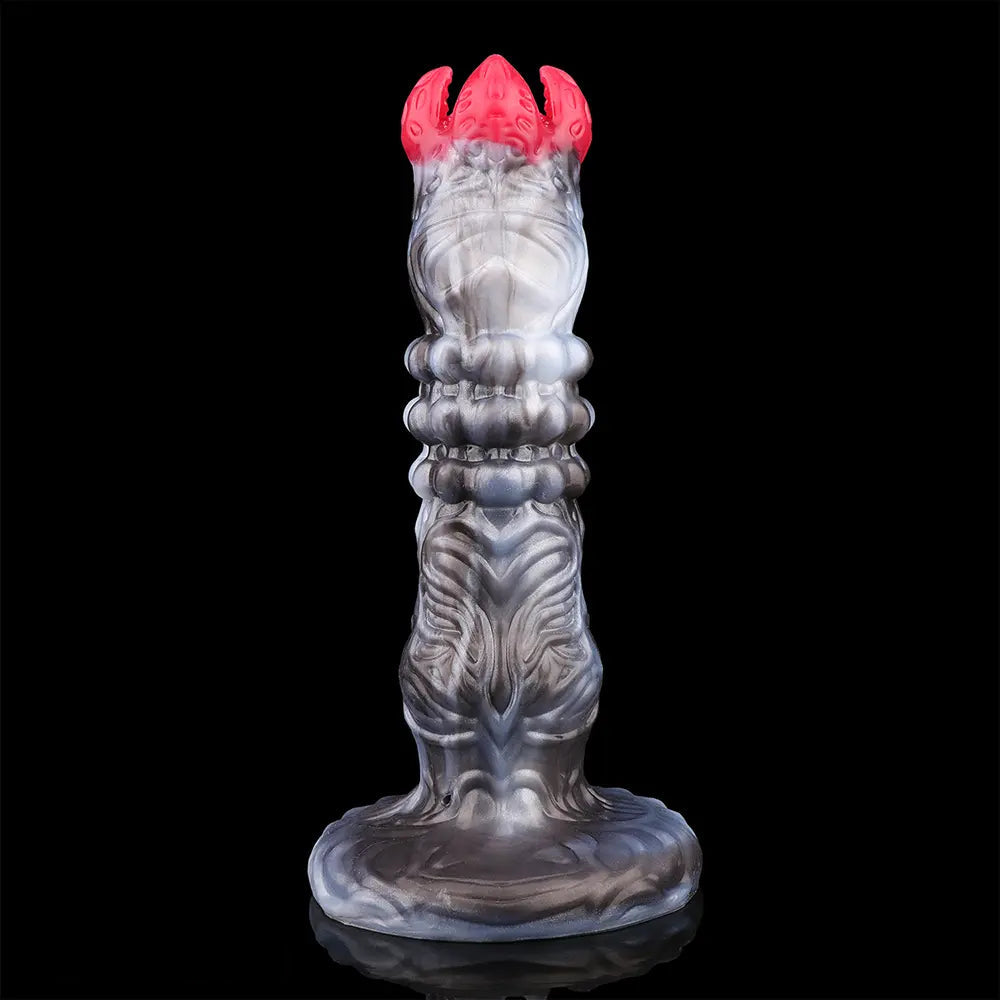 9.88in Ovipositor Egg Laying Inflatable Big Dildo Silicone Penis Simulator