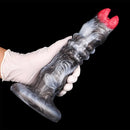 9.88in Ovipositor Egg Laying Inflatable Big Dildo Silicone Penis Simulator