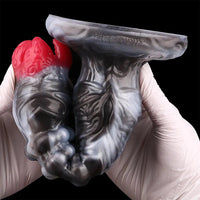 9.88in Ovipositor Egg Laying Inflatable Big Dildo Silicone Penis Simulator