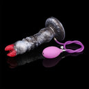 9.88in Ovipositor Egg Laying Inflatable Big Dildo Silicone Penis Simulator