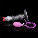 9.88in Ovipositor Egg Laying Inflatable Big Dildo Silicone Penis Simulator