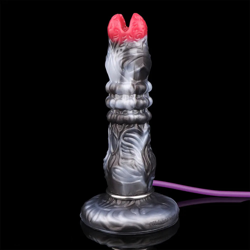 9.88in Ovipositor Egg Laying Inflatable Big Dildo Silicone Penis Simulator