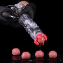 9.88in Ovipositor Egg Laying Inflatable Big Dildo Silicone Penis Simulator