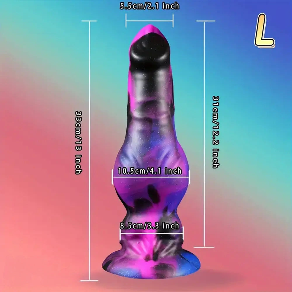 9.8in 11.8in 13in Dog Knot Big Long Anal Dildo Soft Silicone Animal Dildo