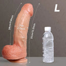 9.8in 12.2in Soft Silicone Realistic Uncut Dildo Female Masturbation Rod