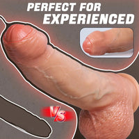 9.8in 12.2in Soft Silicone Realistic Uncut Dildo Female Masturbation Rod