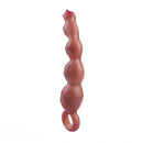 9.8in Big Vibrating Silicone Soft Pulling Beads G Spot Dildo With 3 Motors