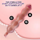 9.8in Big Vibrating Silicone Soft Pulling Beads G Spot Dildo With 3 Motors