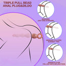 9.8in Big Vibrating Silicone Soft Pulling Beads G Spot Dildo With 3 Motors