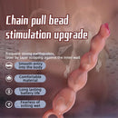 9.8in Big Vibrating Silicone Soft Pulling Beads G Spot Dildo With 3 Motors