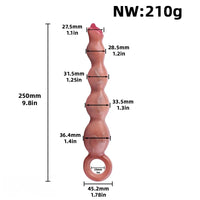 9.8in Big Vibrating Silicone Soft Pulling Beads G Spot Dildo With 3 Motors