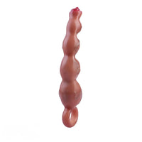 9.8in Big Vibrating Silicone Soft Pulling Beads G Spot Dildo With 3 Motors