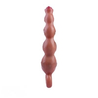9.8in Big Vibrating Silicone Soft Pulling Beads G Spot Dildo With 3 Motors