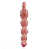 9.8in Big Vibrating Silicone Soft Pulling Beads G Spot Dildo With 3 Motors