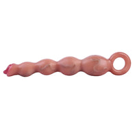 9.8in Big Vibrating Silicone Soft Pulling Beads G Spot Dildo With 3 Motors