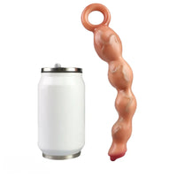 9.8in Big Vibrating Silicone Soft Pulling Beads G Spot Dildo With 3 Motors