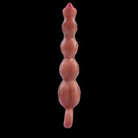 9.8in Big Vibrating Silicone Soft Pulling Beads G Spot Dildo With 3 Motors
