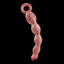 9.8in Big Vibrating Silicone Soft Pulling Beads G Spot Dildo With 3 Motors