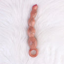 9.8in Big Vibrating Silicone Soft Pulling Beads G Spot Dildo With 3 Motors