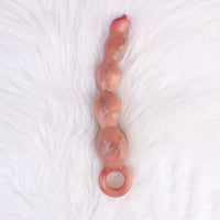 9.8in Big Vibrating Silicone Soft Pulling Beads G Spot Dildo With 3 Motors