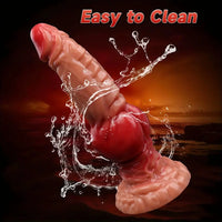 9.8in Dragon Head Big Knot Animal Monster Female Dildo With Suction Cup