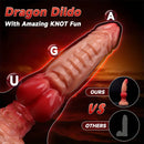 9.8in Dragon Head Big Knot Animal Monster Female Dildo With Suction Cup