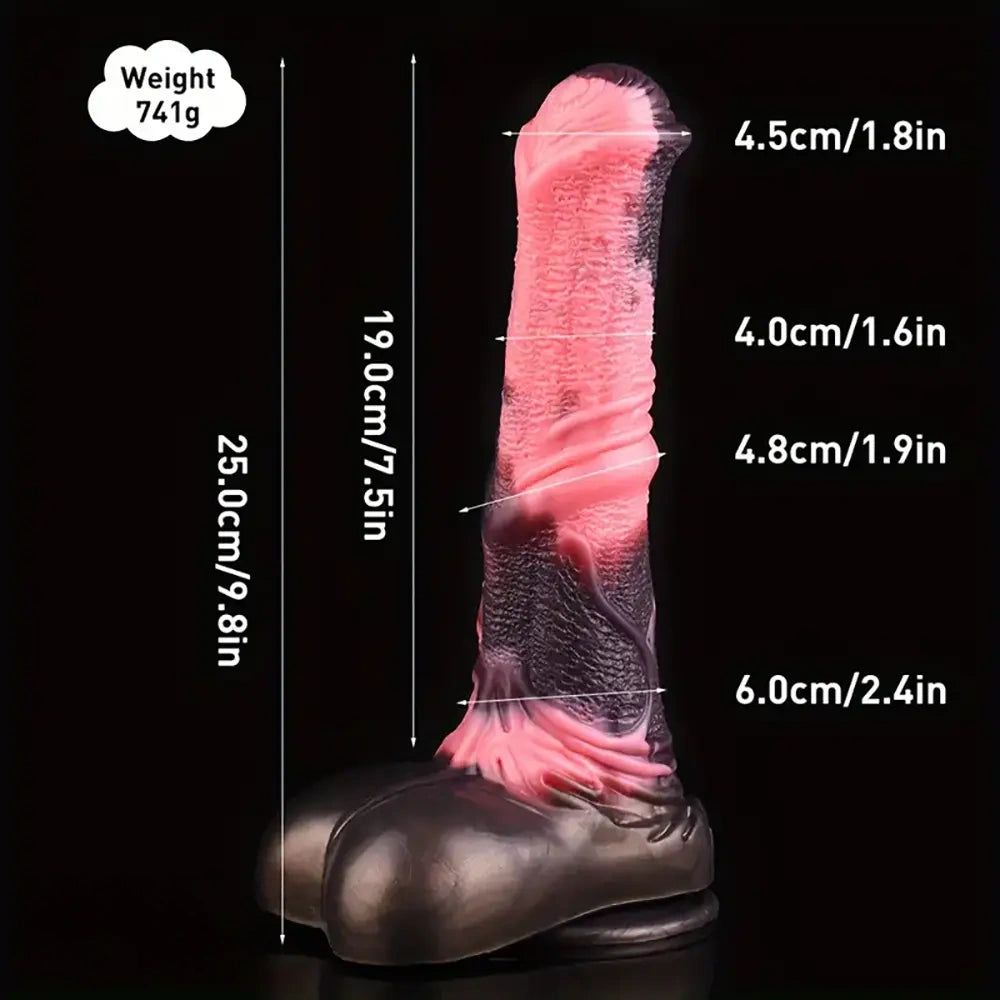 9.8in Fantasy Silicone Big Soft Horse Penis Animal Dildo Adult Sex Toy