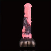 9.8in Fantasy Silicone Big Soft Horse Penis Animal Dildo Adult Sex Toy
