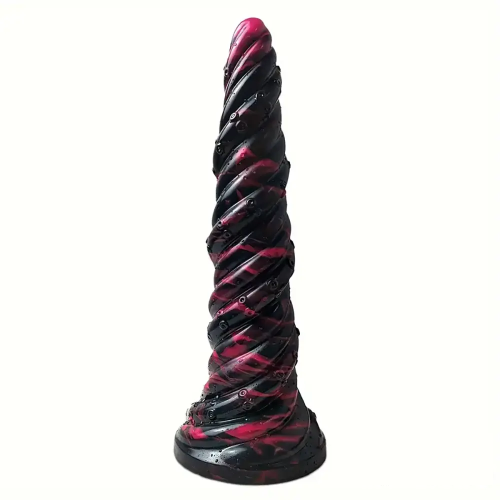 9.8in Fantasy Spiral Cock Dildo Butt Plug For Women G Spot Love Sex Toy