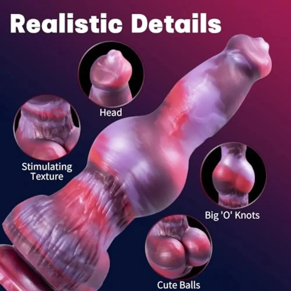 9.8in Monster Dog 2 Big Knots Silicone Soft Big Skintouching Feeling Dildo