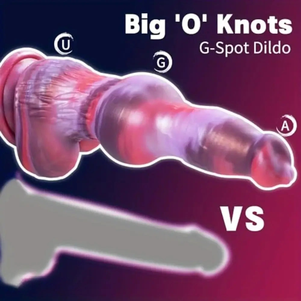 9.8in Monster Dog 2 Big Knots Silicone Soft Big Skintouching Feeling Dildo