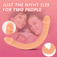 9.8in Realistic Dual-Sided Lifelike Big Dildo For G-Spot Anal Stimulation