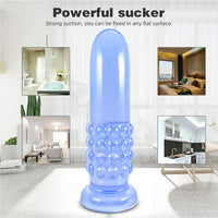 9.8in Spiked Huge Anal Suction Cup Dildo Butt Plug For Women
