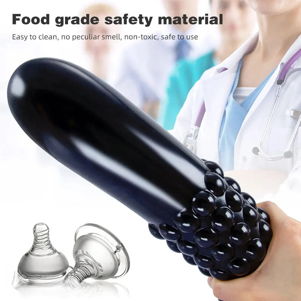 9.8in Spiked Huge Anal Suction Cup Dildo Butt Plug For Women