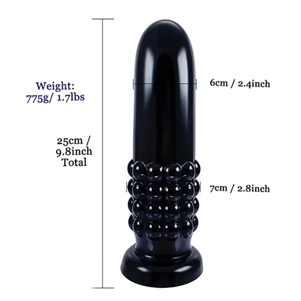 9.8in Spiked Huge Anal Suction Cup Dildo Butt Plug For Women