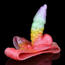 9.92in Sheath Strap on Dildo Silicone Monster Creature Cock Big Dildo
