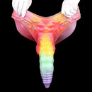 9.92in Sheath Strap on Dildo Silicone Monster Creature Cock Big Dildo
