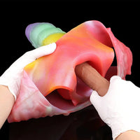 9.92in Sheath Strap on Dildo Silicone Monster Creature Cock Big Dildo