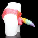 9.92in Sheath Strap on Dildo Silicone Monster Creature Cock Big Dildo