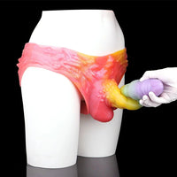 9.92in Sheath Strap on Dildo Silicone Monster Creature Cock Big Dildo