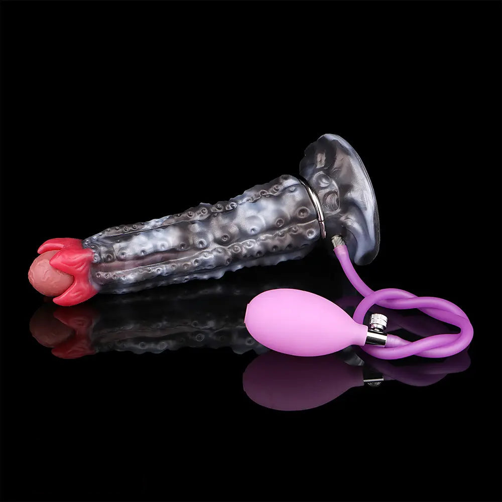 9.92in Tentacle Ovipositor Egg Laying Inflatable Dildo For Adult Masturbation